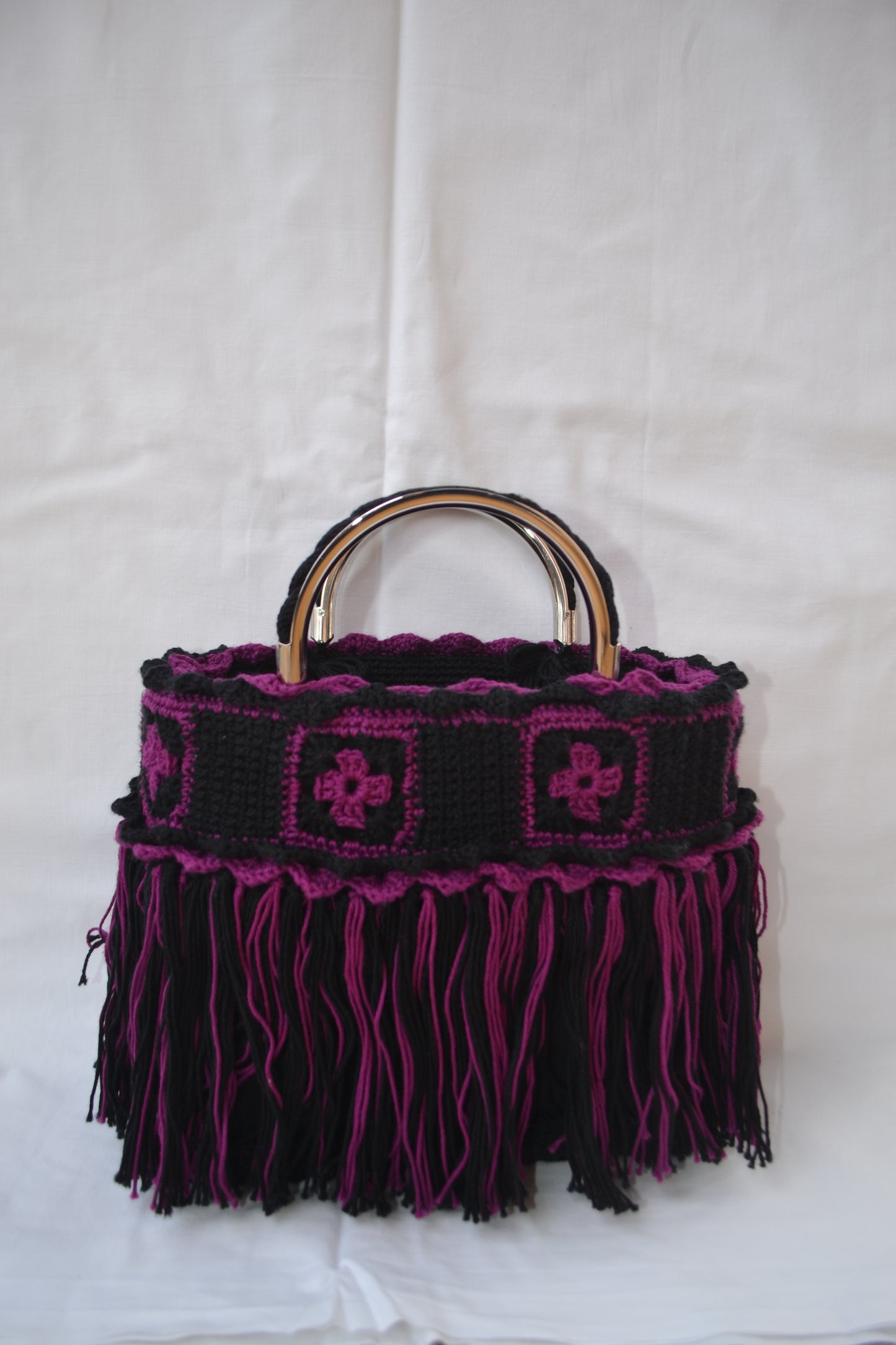 Borsa Uncinetto con Frange
