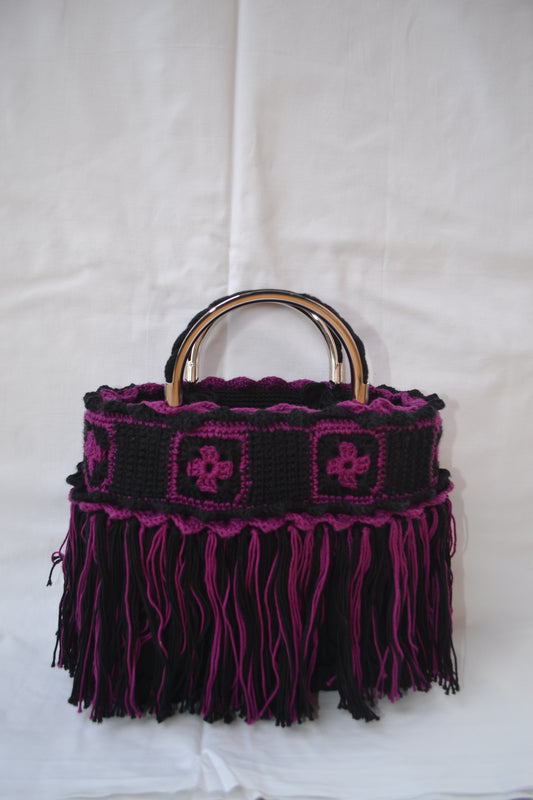 Borsa Uncinetto con Frange